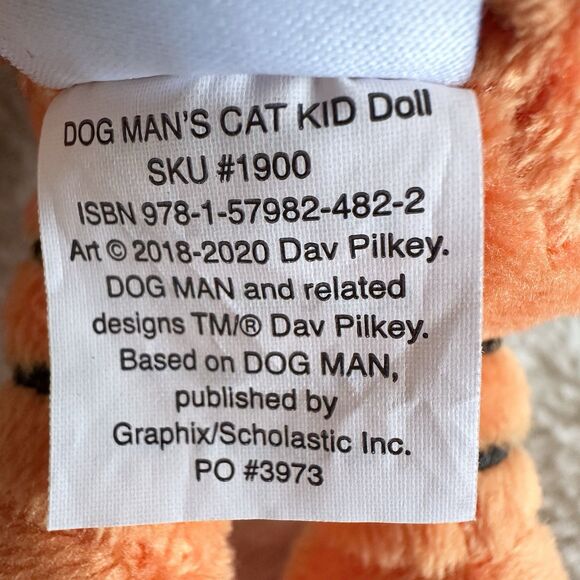 Merry Makers Dog Man Cat Kid Doll Orange Mask Claws 7” Plush Toys - Picture 5 of 6